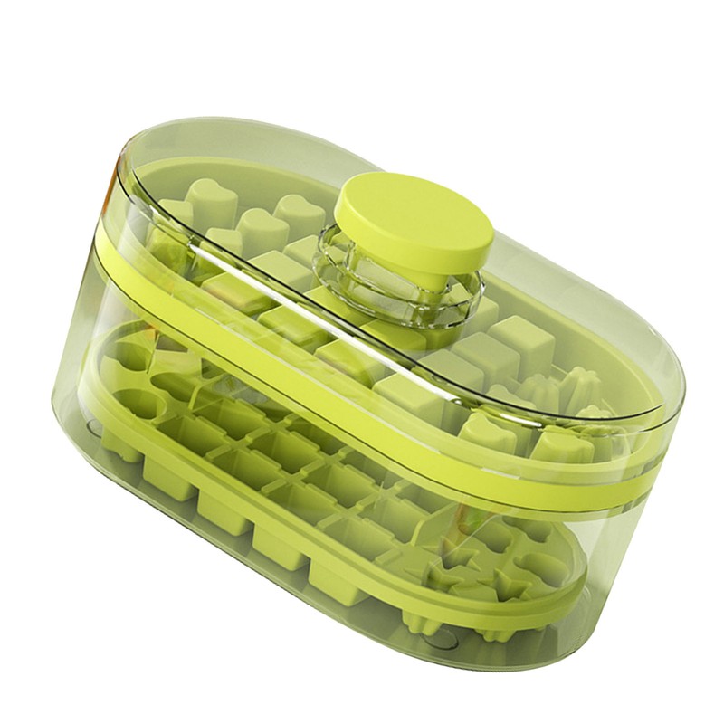 Ice Cube Tray Maker Household Press Mold Box High Capacity