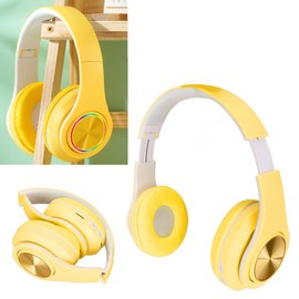 Ausla 40-mm-Lautsprechereinheit, Komfortables BT-Headset mit Buntem Licht und Faltbarem Design, Verbessern Sie Ihr Spiel- und Musikerlebnis, Kompatibel mit Telefon, Laptop, Tablet (#2)