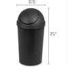 Sterilite 6 Pack SwingTop Wastebasket, Round Trash Can w/Swing Top