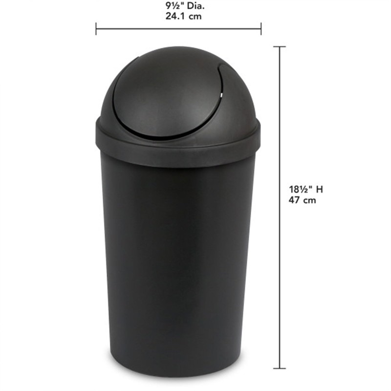 Sterilite 6 Pack SwingTop Wastebasket, Round Trash Can w/Swing Top