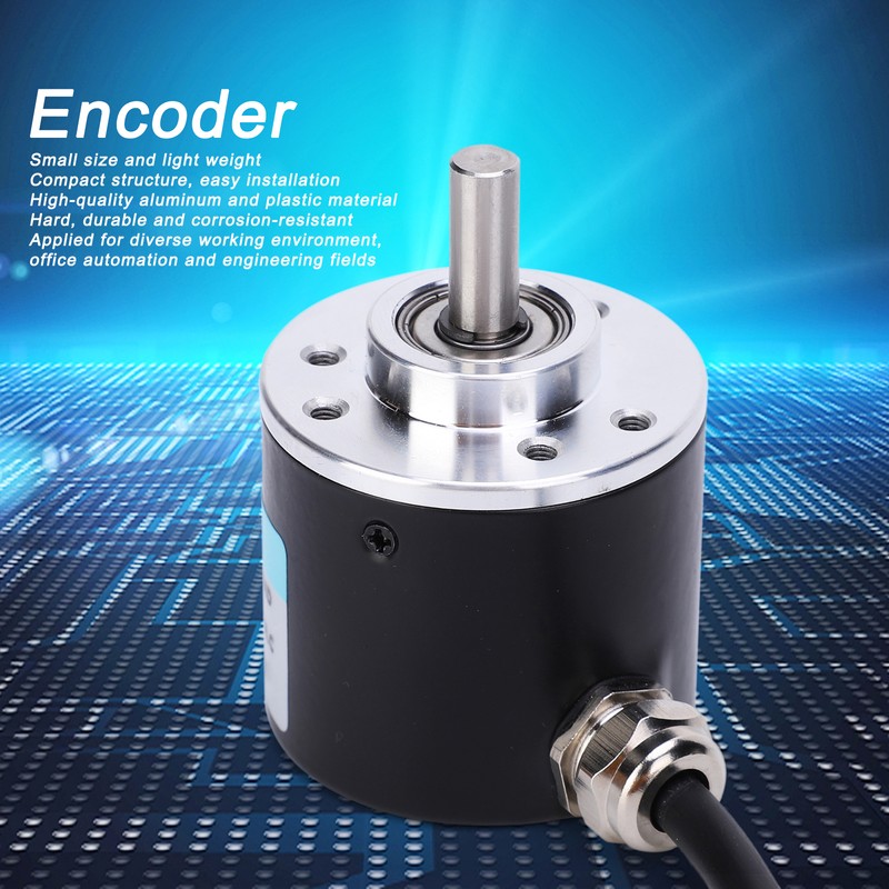 Encoder 5‑24V DC AB 2 Phase Incremental Rotary Solid Shaft
