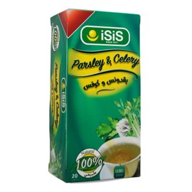 bonballoon Isis Tea Bags Parsley And Celery Pure & Natural Dried Premium (20 Bags) Teas Egyptian Herbal Herb Pure Oriental Powder Ground Arabic No Gmo Kosher Halal ايزيس شاى بقدونس و كرفس حلال