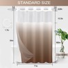 TWLSNCD Extra Long No Hook Ombre Brown Shower Curtain with