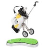Mini Desktop Zinc Alloy Golf Bag Pen Holder with Lawn