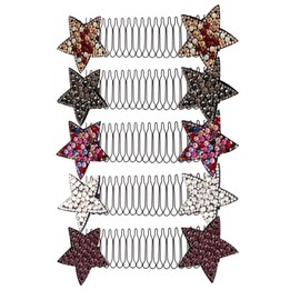 FRCOLOR Pack of 5 Hair Breakers Star Hair Pins Invisible Hair Clips Hair Clips Hair Clips Decorate Side Hair Comb Decorative Hair Combs French Back Head Headband Hair Accessories