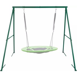Hishine Swing Stand Heavy Duty Swing Frame Full Steel Metal Frame Swing Set for Backyard