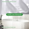 Lameirose 3 in 1 Shower Curtain Set, 72x84 White Shower