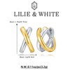 LILIE&WHITE Women's Earrings in Gold and Silver, Modern Design, Gold