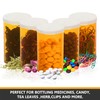 Empty Plastic Pill Bottles with Easy Open Snap Caps (Not