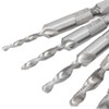 6PCS Hex Shank Combination Drill Tap 3 in 1 HSS