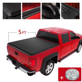 wensha Soft Roll Up Lock Tonneau Cover for 2020 2021 Jeep Gladiator