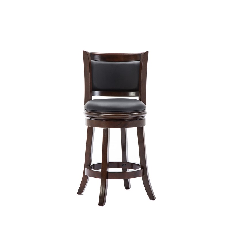 Boraam Augusta Counter Height Swivel Stool, 24-Inch, Cappuccino