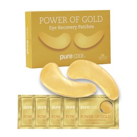 PURE CODE Power of Gold | Eye Recovery Patches | Contains 30 Treatments | Keeps Under-eye Area Smooth and Hydrated