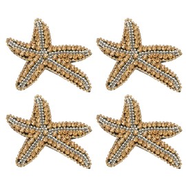 PATIKIL 4 Piezas de Parche de Estrella de Diamantes de Imitación, Parche de Lentejuelas de Estrella, Parches de Apliques de Coser en Tela de Lentejuelas para Manualidades Diy, Amarillo