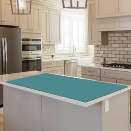 Extra Large Silicone Mat, 31.5x23.6 Inch Heat Resistant Mat for Kitchen Counter, Non Stick Silicone Baking Mat for Dough and Pastry, Thick Silicone Pad Countertop Protector, Dark Green