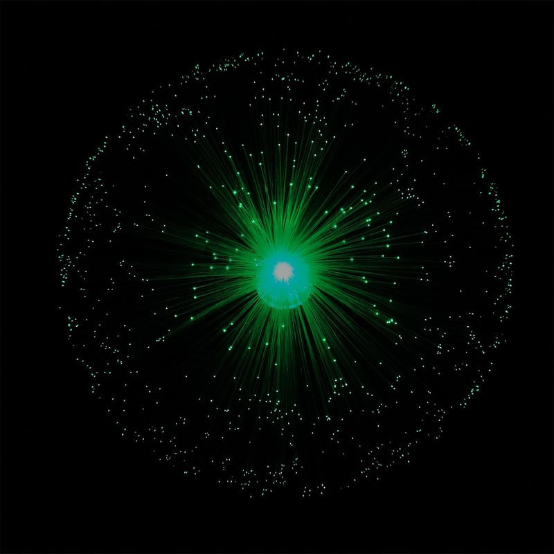 JALORDE 13 inch USB Corded Ice Fiber Optic Mood Novelty