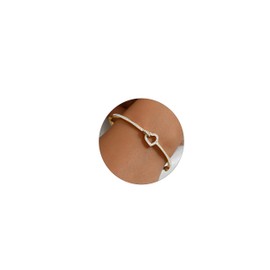 Heart Bangle for Women 18K Gold Plated Heart Bangle Bracelets Dainty Love Bracelets Stainless Steel Bangle Jewelry Gifts