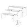 3PCS Clear Acrylic Display Risers,Showcase Shelf for Figures, Buffets, Cupcakes