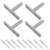 SQXBK 4PCS 2 Inch Heavy Duty Floating Shelf Bracket Silver