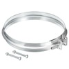 PATIKIL Duct Clamp, 8" (200mm) V-Shape Zinc Plated Iron Pipe