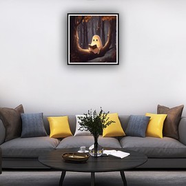 hill froeistung Ghost Diamond Art Painting Kits for Adults,Forest Diamond Art for Beginners, 5D DIY Full Drill Round Gem Art Craft Home Wall Decor Gift 12x12 inch