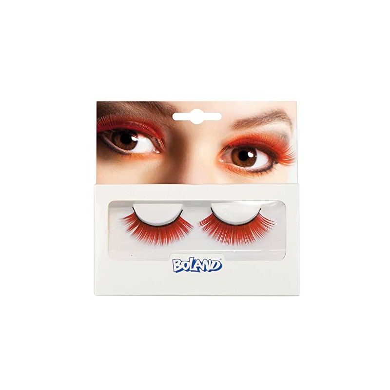 'False eyelashes bright eyes ", red