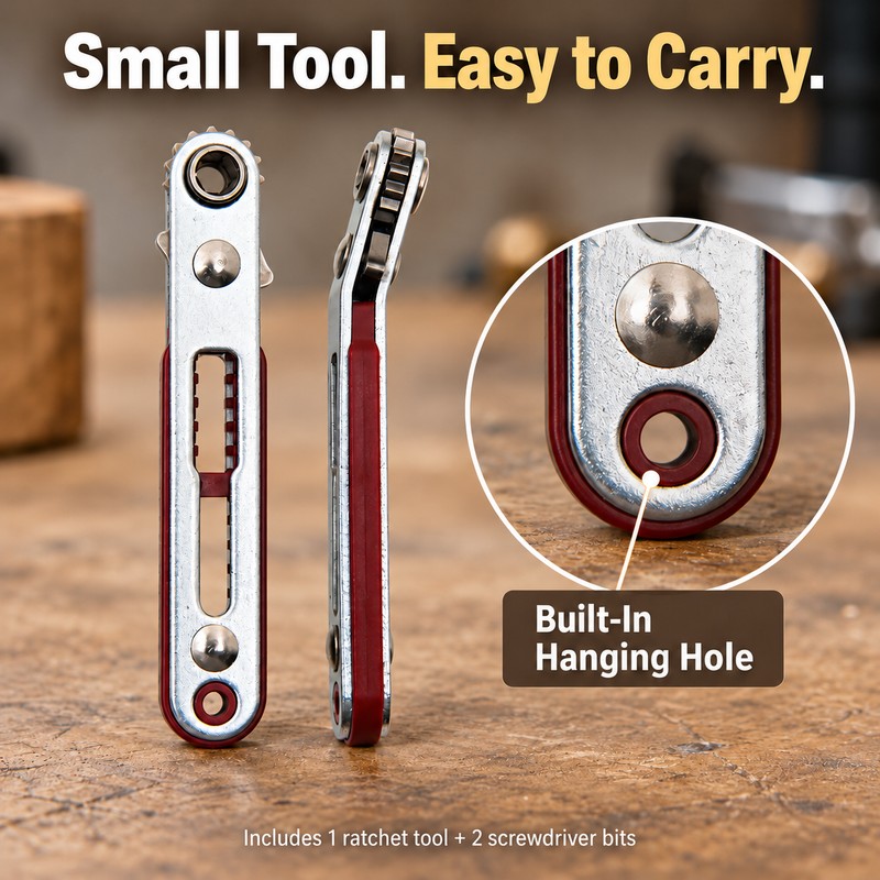 Mini Ratcheting Screwdriver for Tight Spaces – 4.06-Inch Reversible Alloy