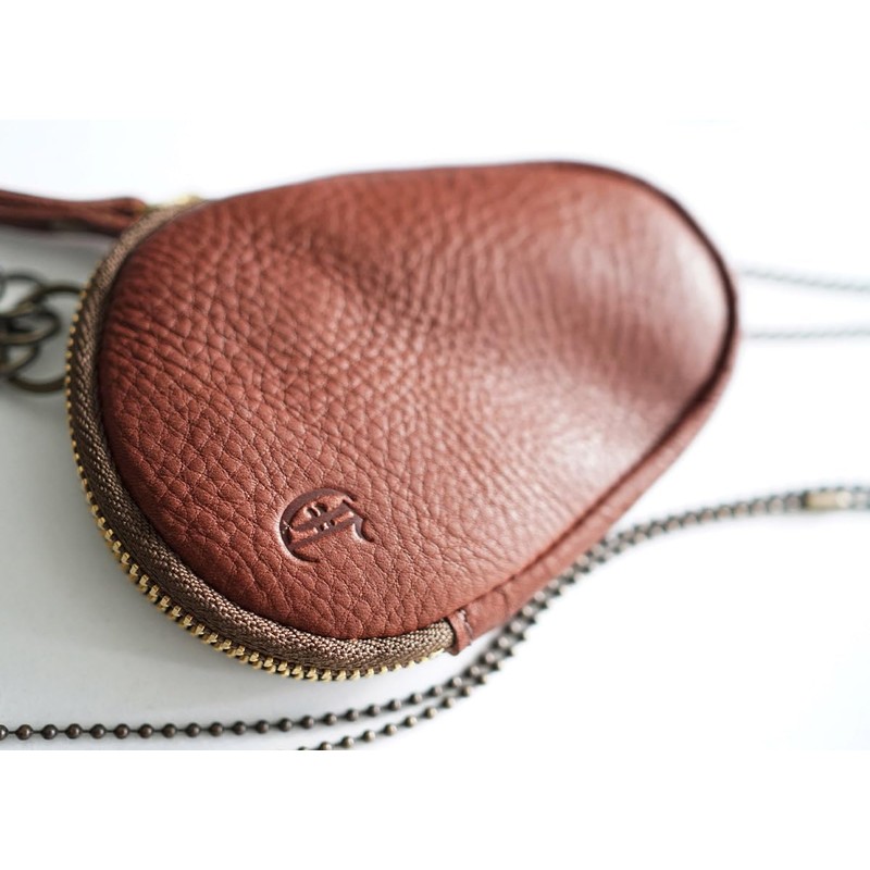 Credran CR-CL3679 Women's Neck Key Holder, Genuine Leather, Braun