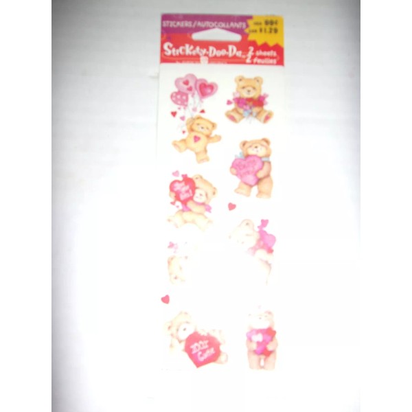 American Greetings NEW Vintage American Greetings Stickers Hearts Bears Valentine's