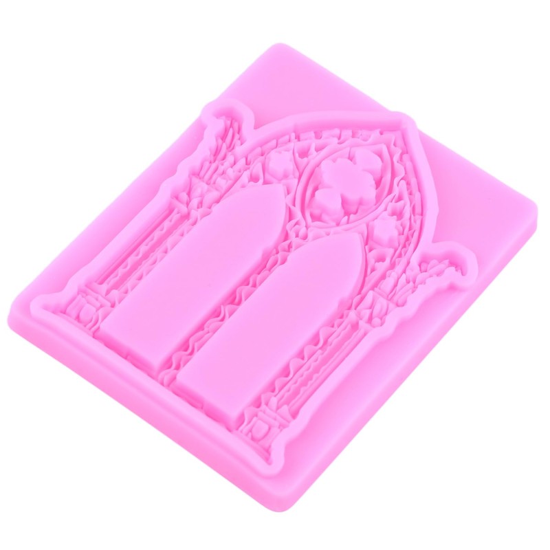 ZiXiang Gothic Window Door Silicone Molds Castle Door Fondant Mold