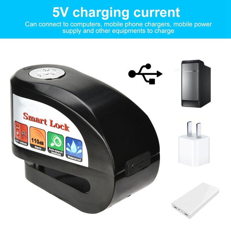 Y801 Smart Bluetooth Motorcycle Bicycle Lock APP Keyless Auto theft