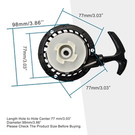 GOOFIT Black Pull Start Recoil Replacement for 2 Stroke Recoil Starter Assembly Pocket Bike Dirt Bike