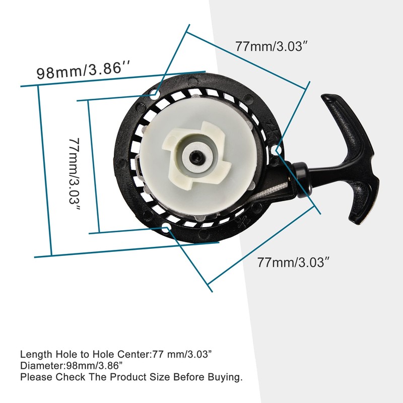 GOOFIT Black Pull Start Recoil Replacement for 2 Stroke Recoil