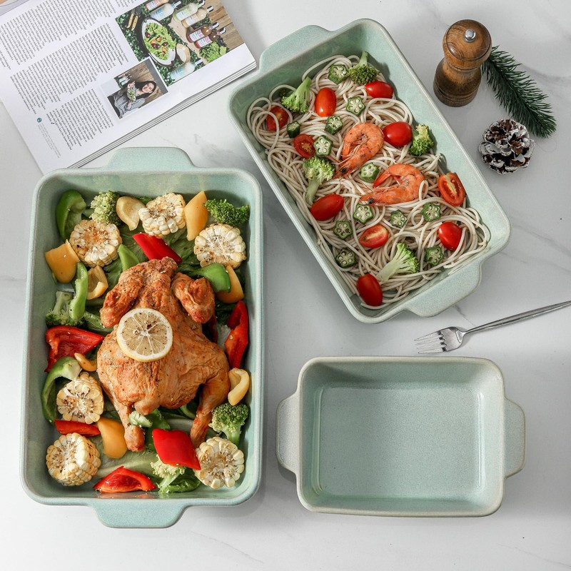 HVH 9x13 Baking Dish Set, Large Casserole Dishes for Oven,