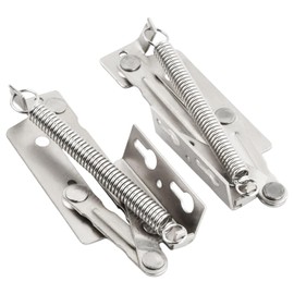 1 Pair of Folding Hinge with Lock Flap Fittings 90 Degree Spring Hinge for Kitchen Cabinets Suitable for Cupboards Folding Doors Furniture Silver