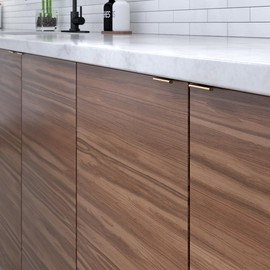 Richelieu Hardware BP989825CHBRZ Lincoln Collection 1-inch (25 mm) Center-to-Center Brushed Champagne Bronze Modern Cabinet and Drawer Edge Pull Handle for Kitchen, Bathroom, and Furniture