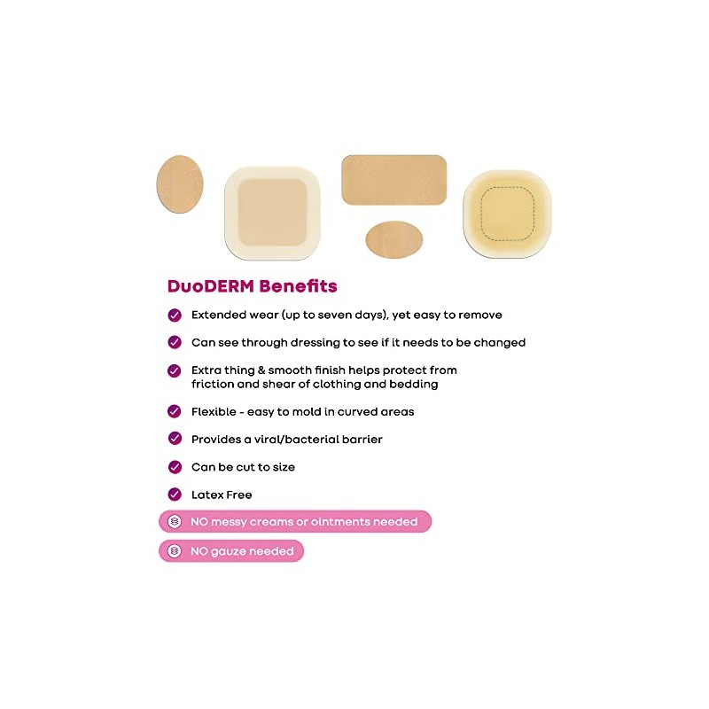 Convatec DuoDERM Extra Thin Dressing, Square, 6" x 6", 10