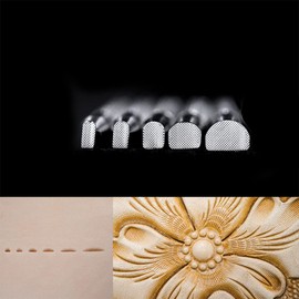 Singring Leather Stamping Tool Beveling Set 5Pcs Undercut Checkered Stamps Stainless Steel Carving DIY LeatherCrafts Kit (Checkered Beveler)