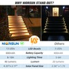NIORSUN Solar Step Lights for Outside,16 Pack Warm White Outdoor