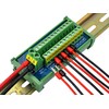 DIN Rail Mount 30Amp 48V 2x12 Position Screw Terminal Block