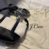 J.CREW J Crew Tote Bag Mini Montauk Sherpa Leather White