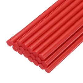 QUARKZMAN Hot Melt Glue Sticks, 200mm Long x 7mm Diameter for Hot Melt Glue Gun, Perfect for DIY Craft Projects and Sealing, Red (Pack of 20)