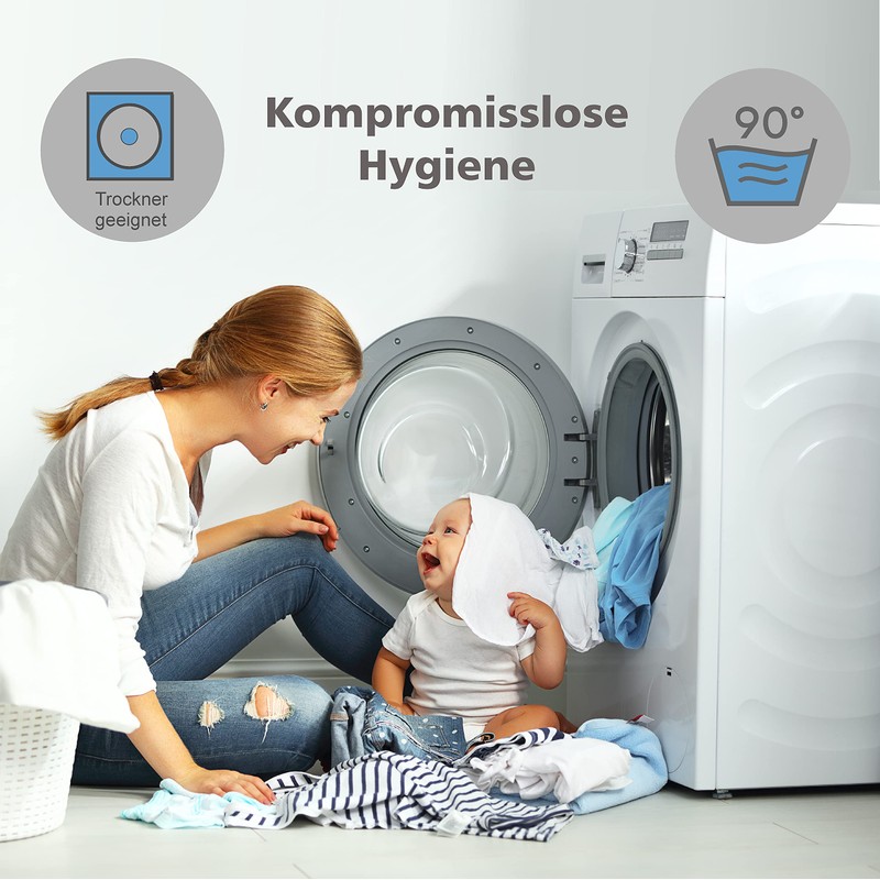 WhizProducts Fitted Sheet with Integrated Mattress Protector 60 x 120