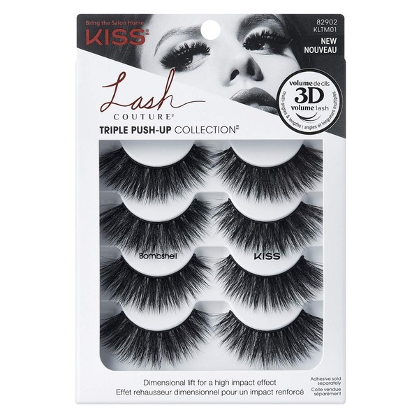 Kiss Lash Couture Triple Push-Up Collection Bombshell (Pack of 2)