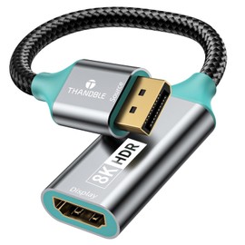 THANDBLE Active DisplayPort to HDMI Adapter (8K 60Hz, 4K 120Hz), Uni-Directional DP 1.4 to HDMI 2.1 Adapter, Male to Female Support HDR for Monitor, Graphics Card, PC (Greener)