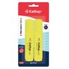 Kathay 2 x Yellow 4mm Bevelled Tip Highlighter Pens 86211960
