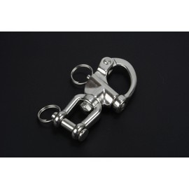 3-1/2" Jaw Swivel Snap Shackle 316 Stainless Steel for Sailboat Spinnaker Halyard