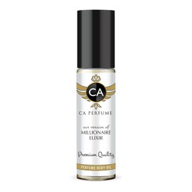 CA Perfume Impression of Paco Millionaire Elixir For Men Replica Fragrance Body Oil Dupes Alcohol-Free Essential Aromatherapy Sample Travel Size Concentrated Long Lasting Roll-On 0.3 Fl Oz/10ml