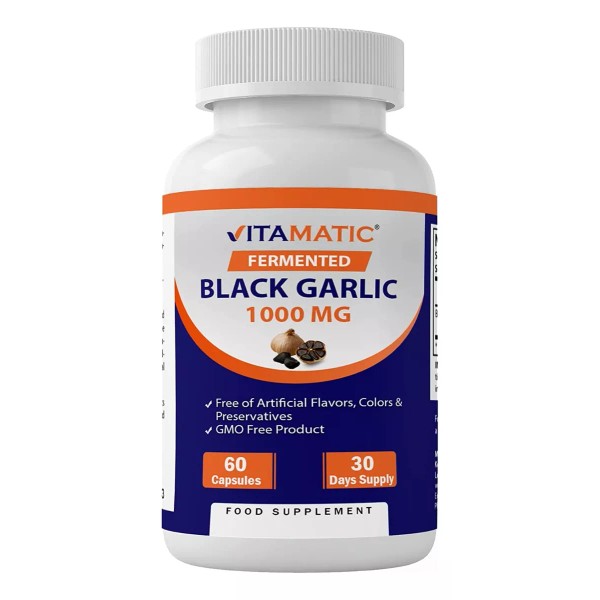 Vitamatic Extracto De Ajo Negro 1000 Mg 60 Capsulas Hecho En Usa