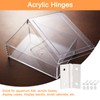 sourcing map 4 x Acrylic Hinges 1.8 x 1.5 Inch
